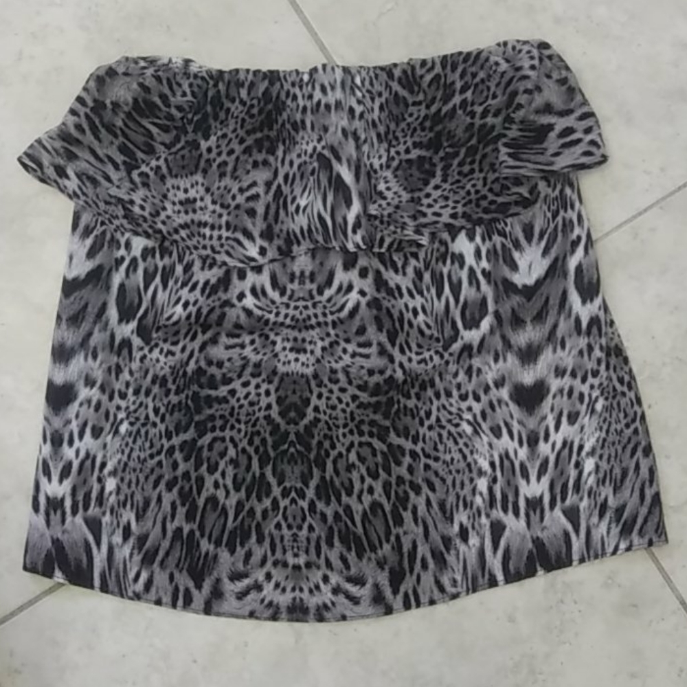 Leopard tube top